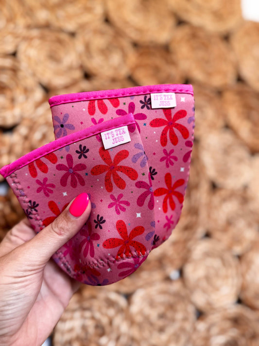 Iced Coffee Sleeve - Retro Floral