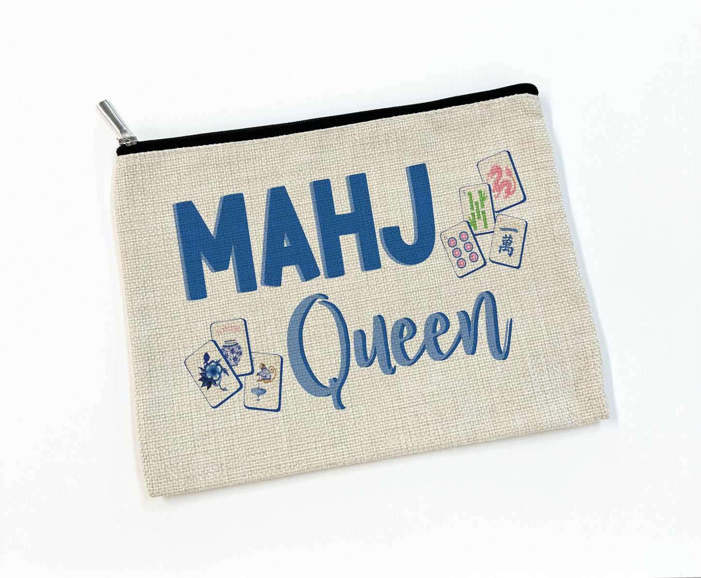 Mahj Queen Tile Makeup Bag Cosmetic