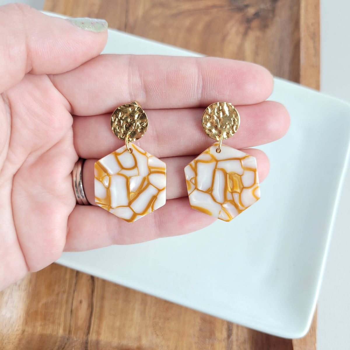 Roxy Earrings - Pumpkin Spice