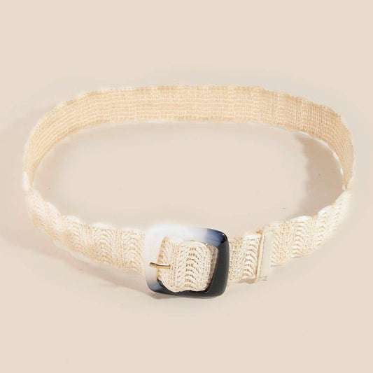 Dual Tone Buckle Braided Belt