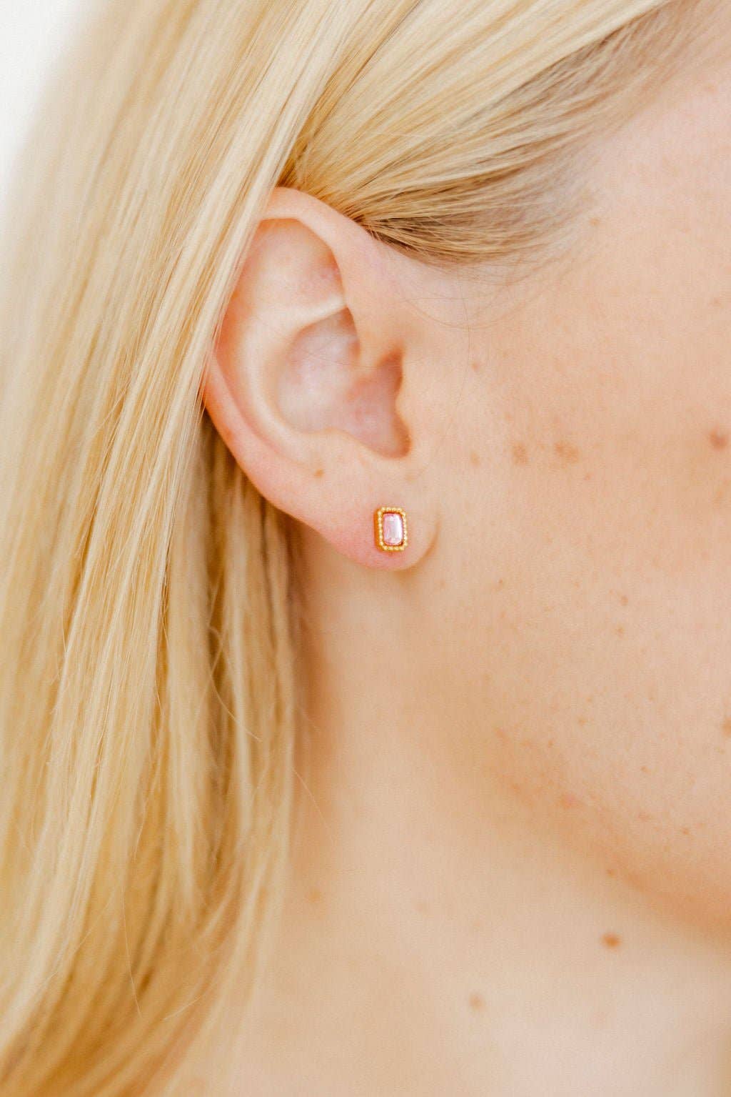 Screwback Stud Earrings - Madison Pink