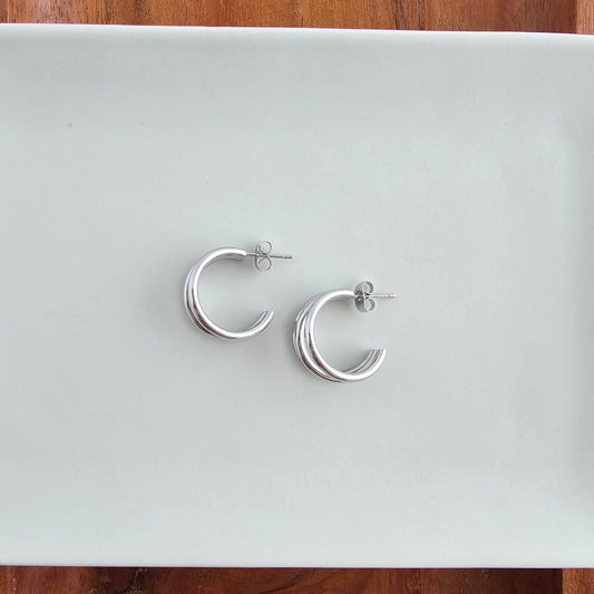 Luxe Treya Hoops - Silver