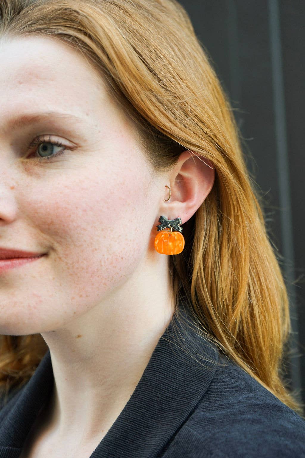 Bow Pumpkin Patch Earrings - Orange // Jewelry, Fall, Halloween