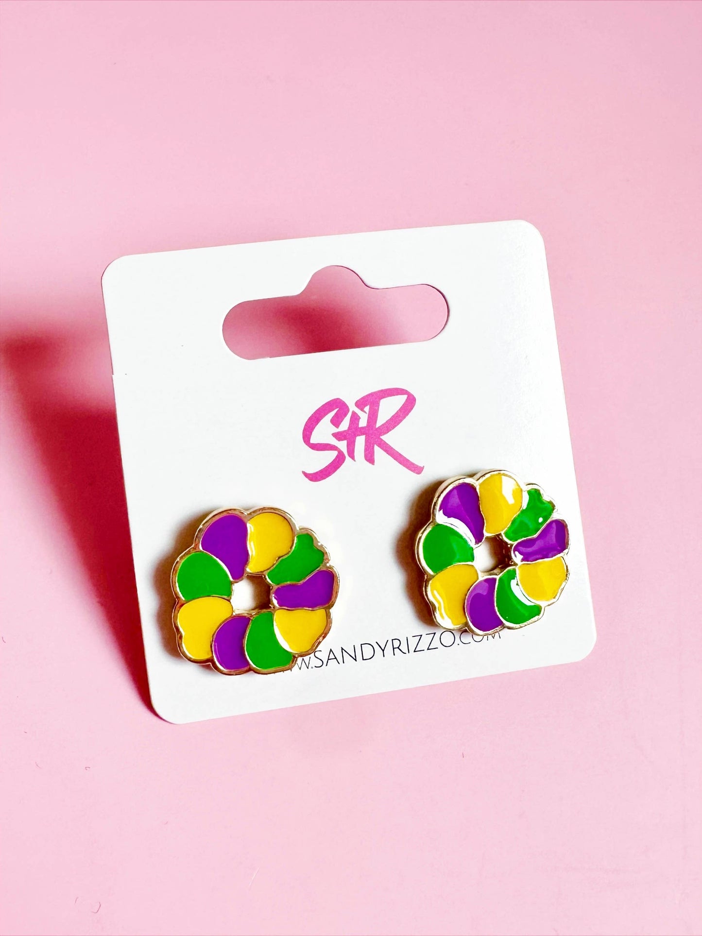 King Cake Enamel Studs