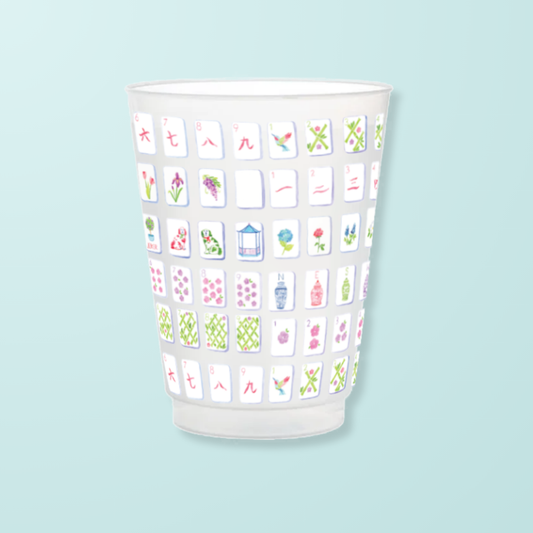Mahjong Tiles Frosted Cups