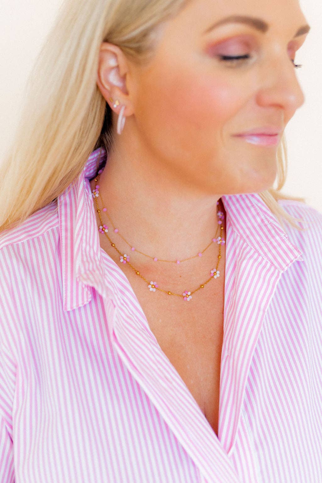 Necklace - Dabney Pink