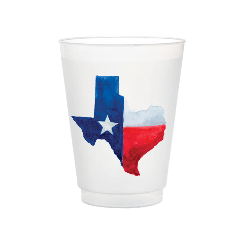 State of Texas Frosted Cups | Set of 6