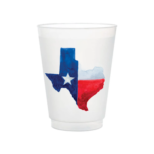 State of Texas Frosted Cups | Set of 6