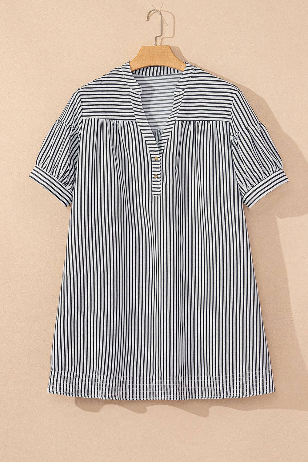 Black Stripes Dress-Curvy