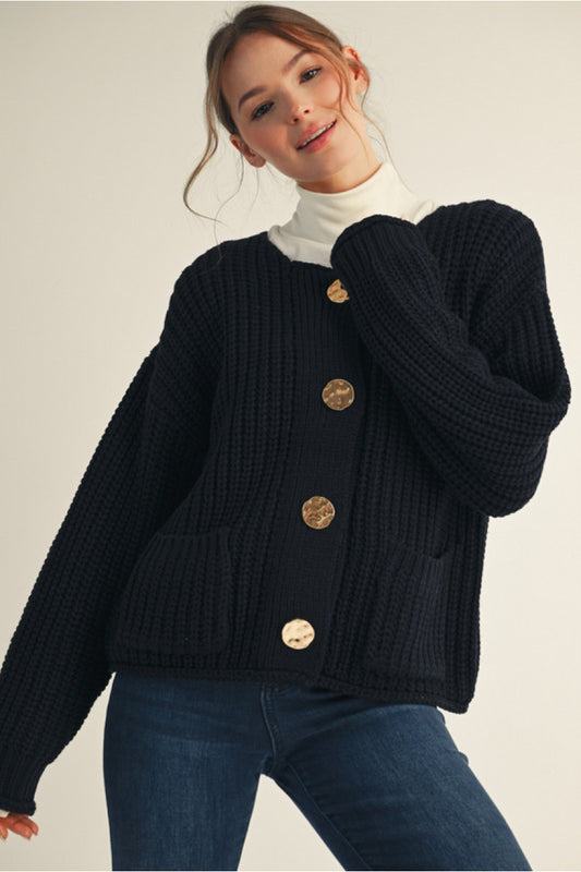 All Of It Cardigan-Black