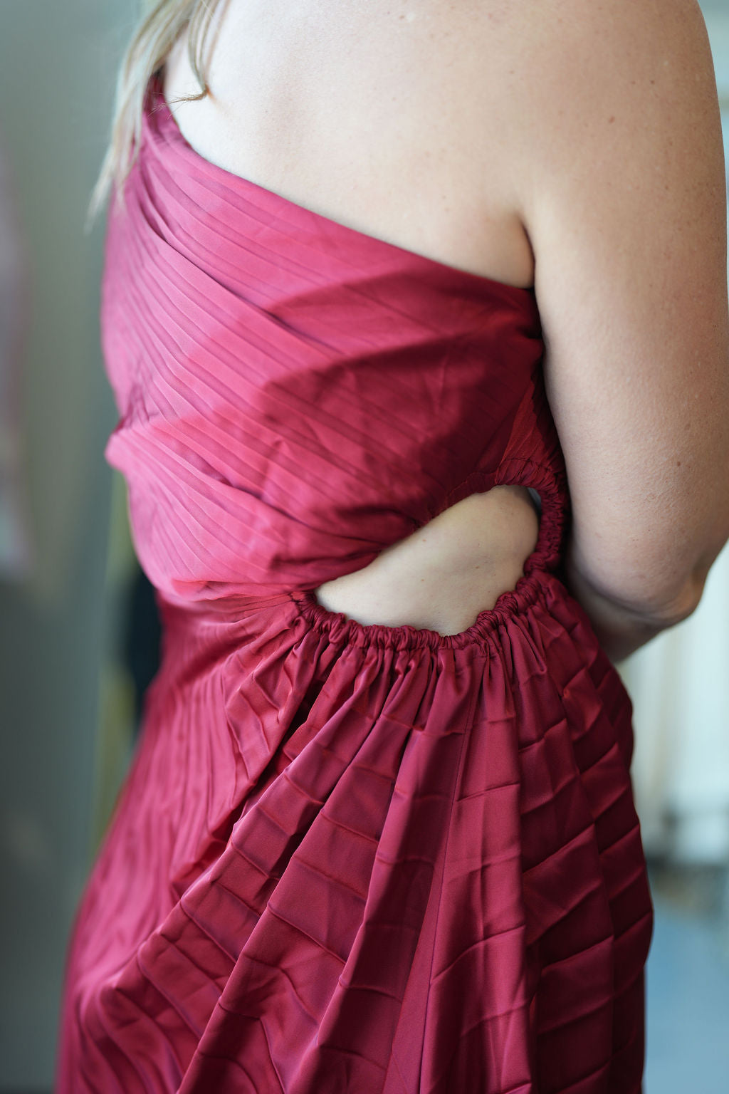 Take Me Out Dress-Wine