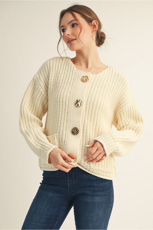All Of It Cardigan-Cream