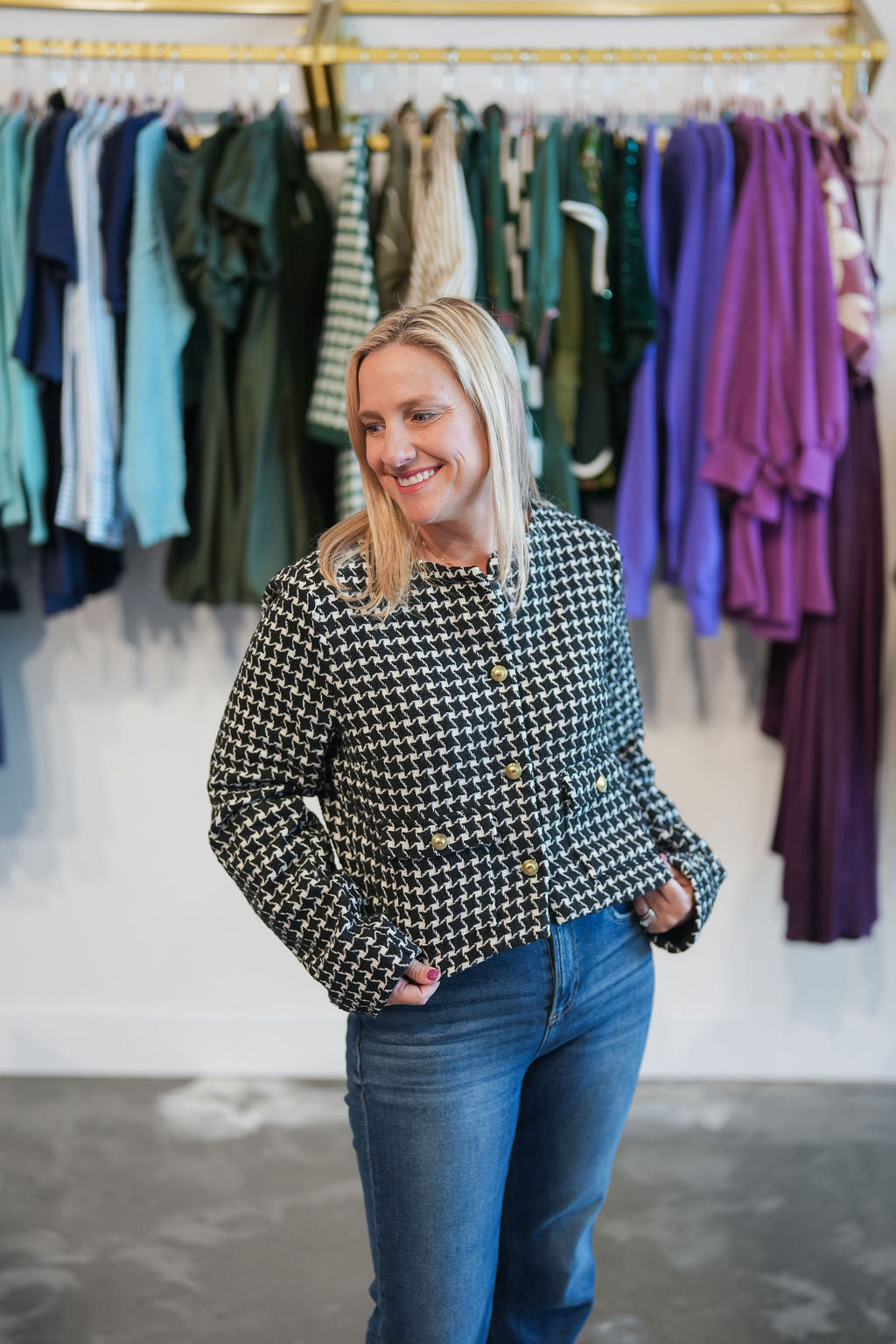 Plaid Tweed Jacket