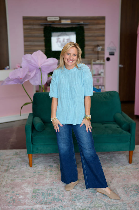 Blue Aqua Top