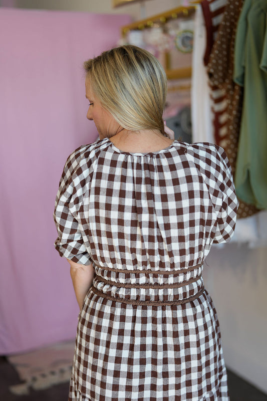 Fall Gingham Midi