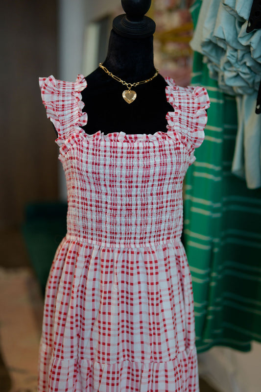Plaid Midi Dress - Curvy