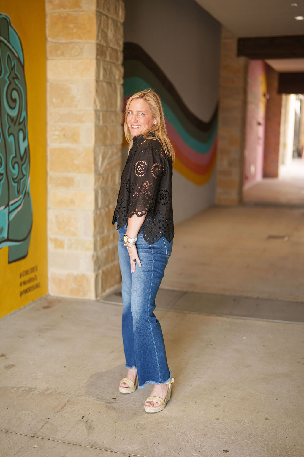 Lace Eyelet Top