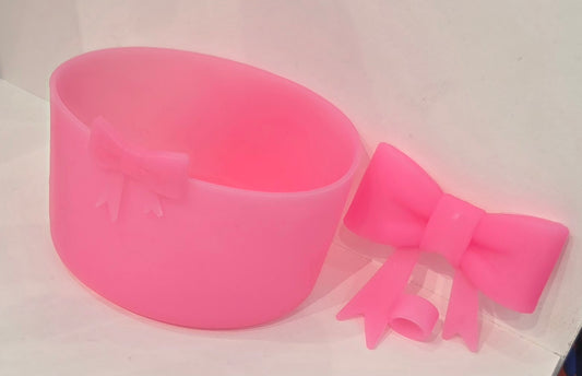 Silicone Bow Straw Topper with Matching Tumbler Boot