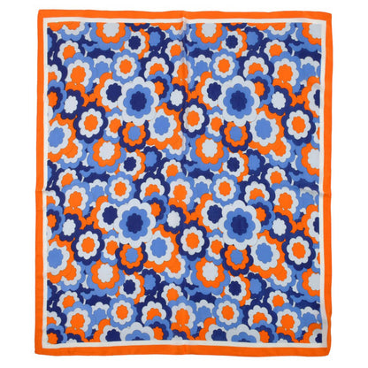 Floral Illustrated Layered Bandana Summer Scarf