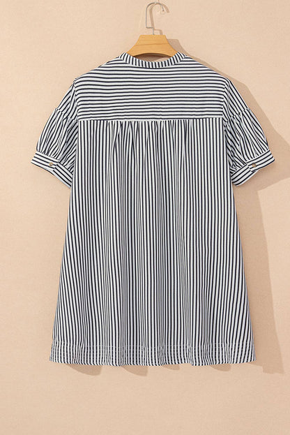 Black Stripes Dress-Curvy