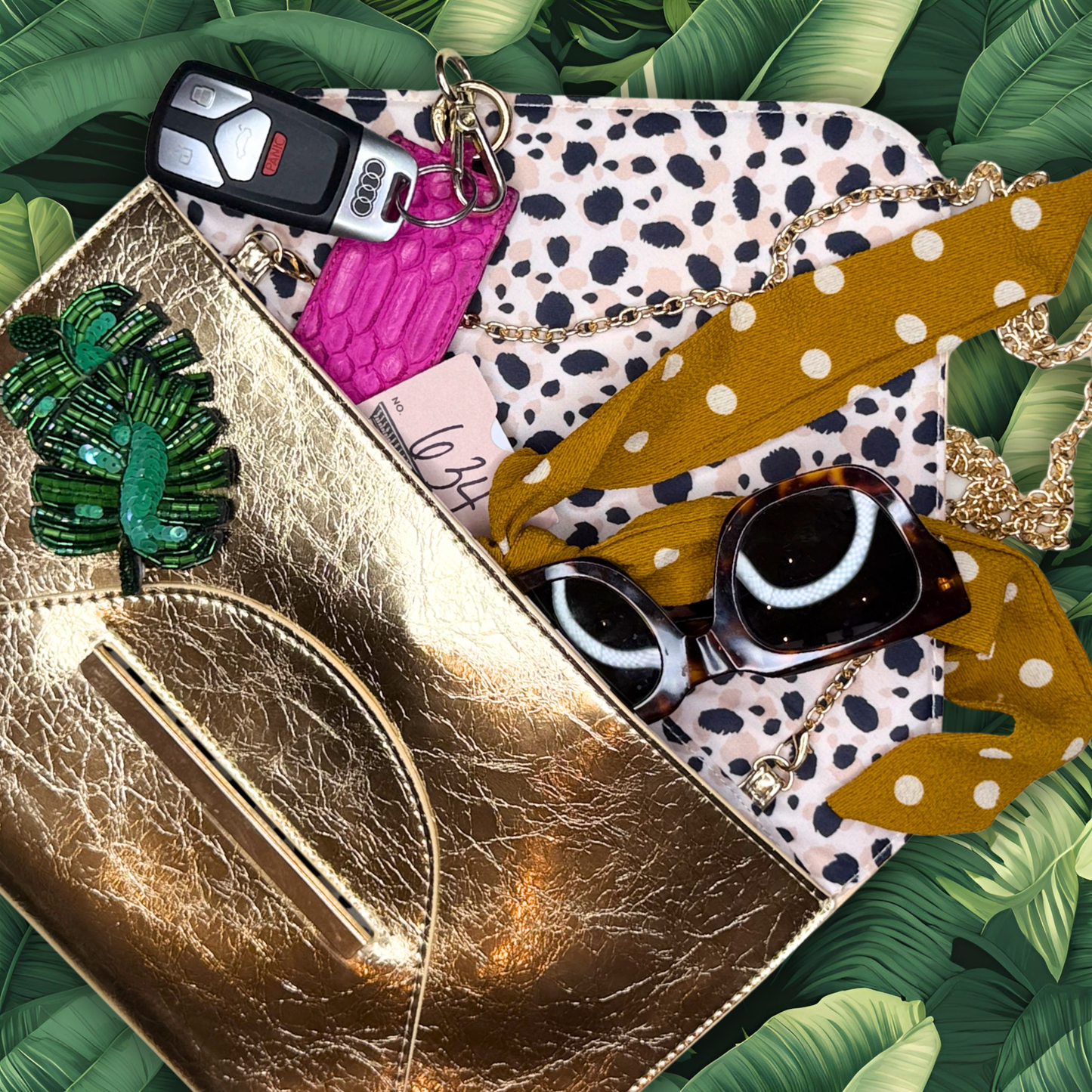 Society Clutch-Gold