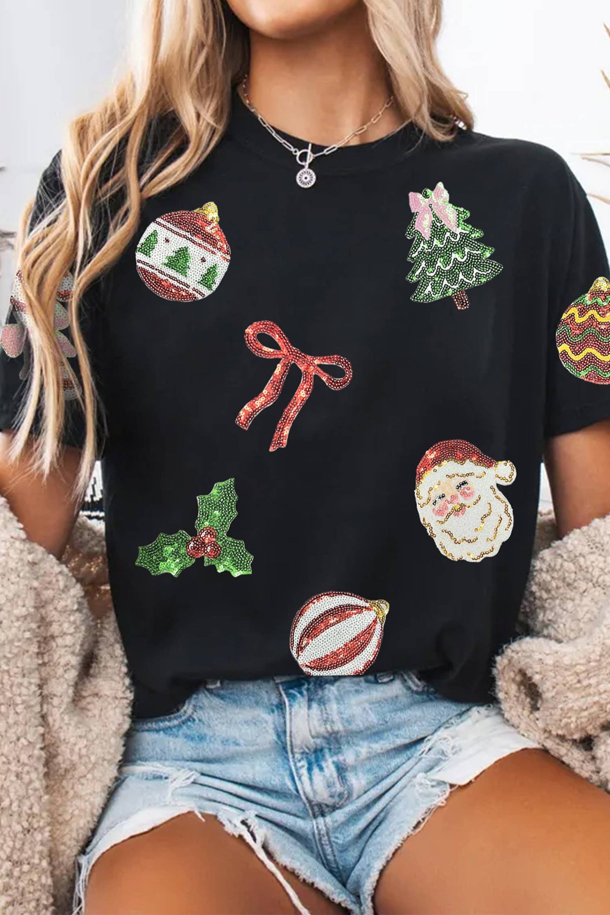 Christmas Sequin Tshirt