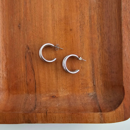 Luxe Treya Hoops - Silver