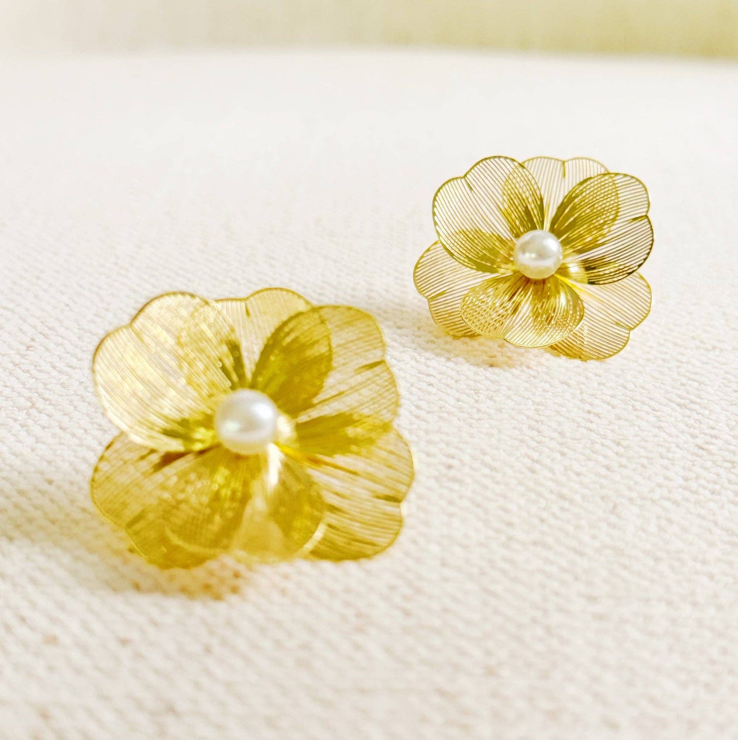 Golden Bloom Stud Earrings