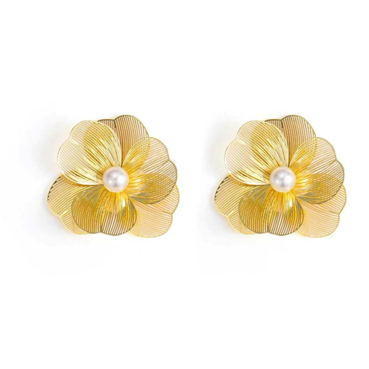 Golden Bloom Stud Earrings