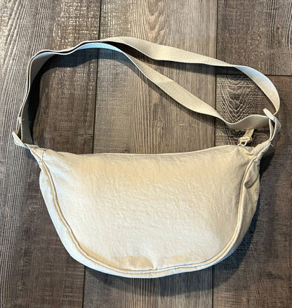 Nylon Crescent Crossbody Bag