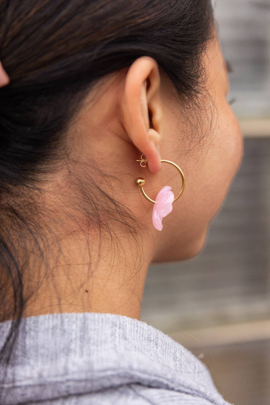 Magnolia Hoops - Pink // Jewelry, Earrings