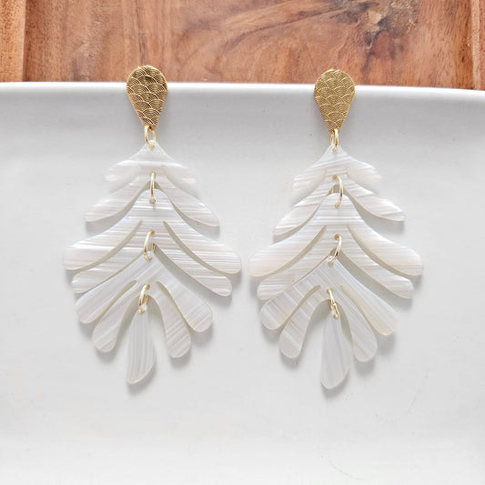 Palm Earrings - Seashell