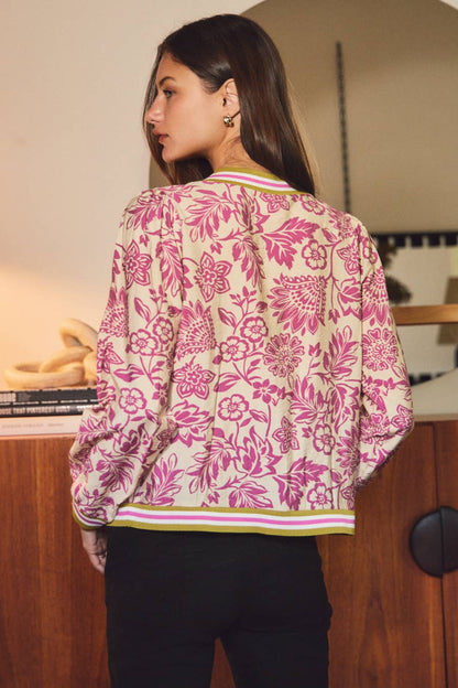 Floral Print Knit Top