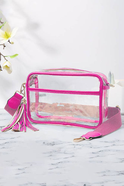 Clear PU Cross Body Camera Bag