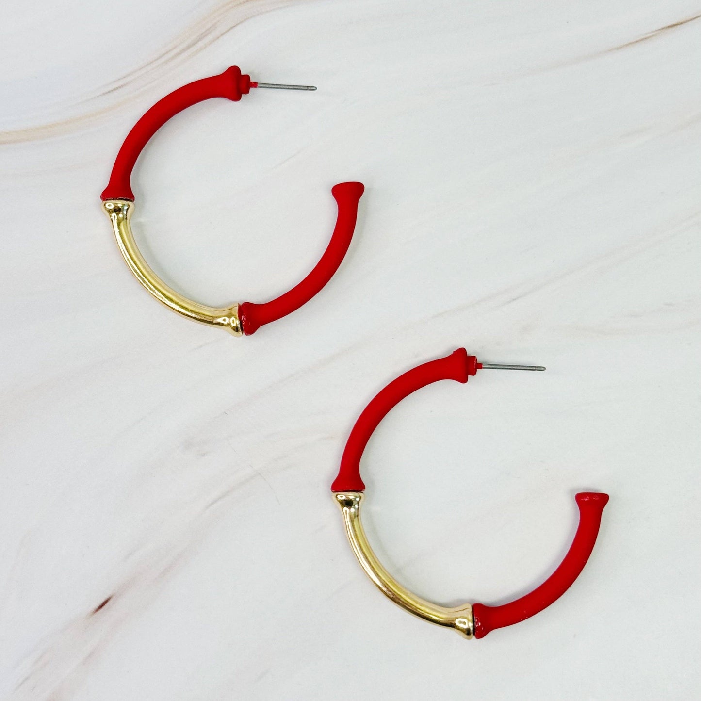 Bamboo Hoop Earrings