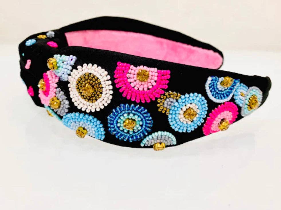 Flower bead headband