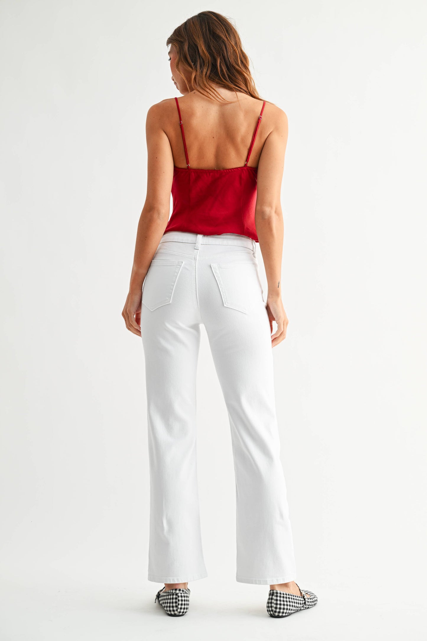 Straight Leg White Jeans