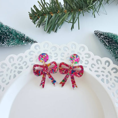 Christmas Bow Earrings