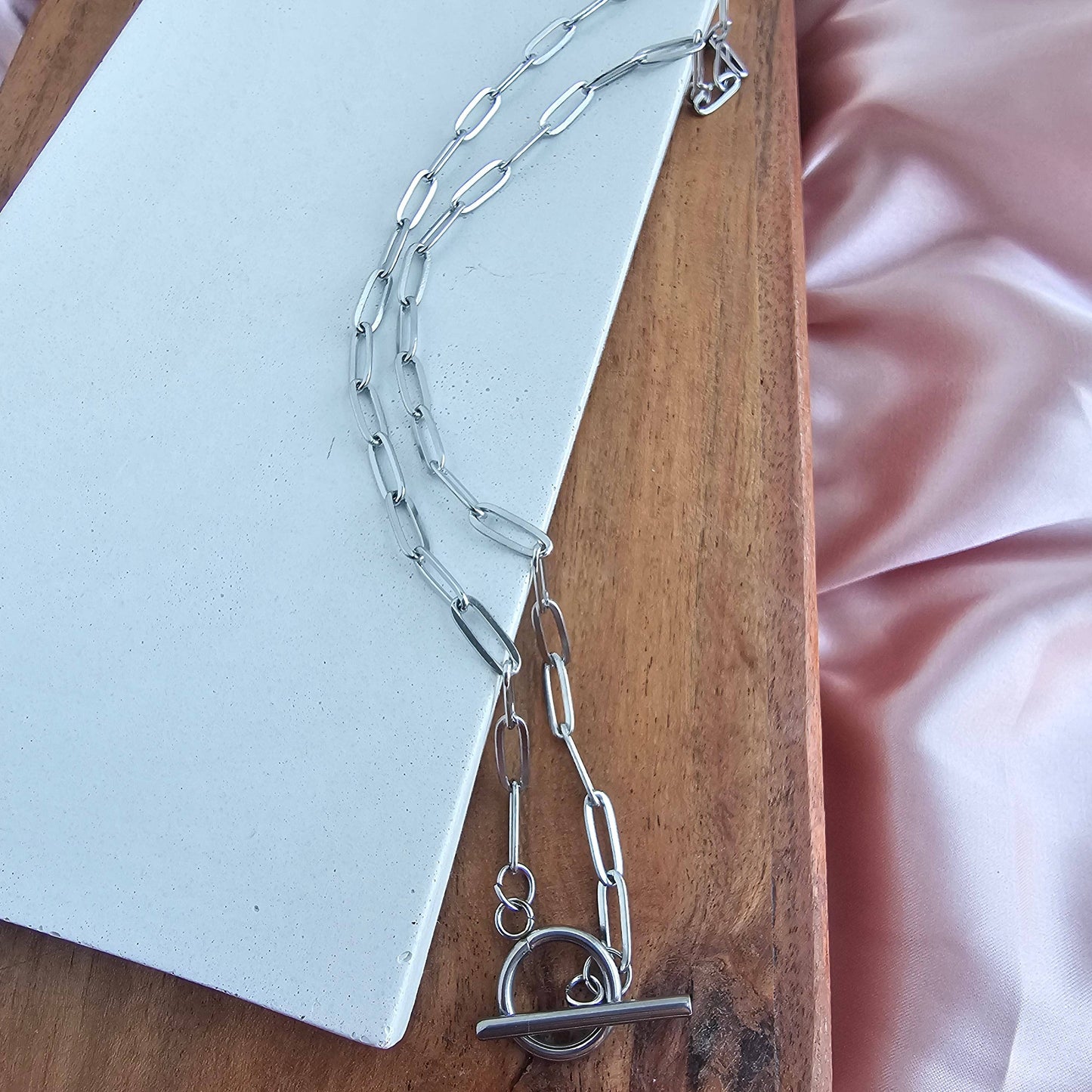 Luxe Silver Paper Clip Chain - 18"