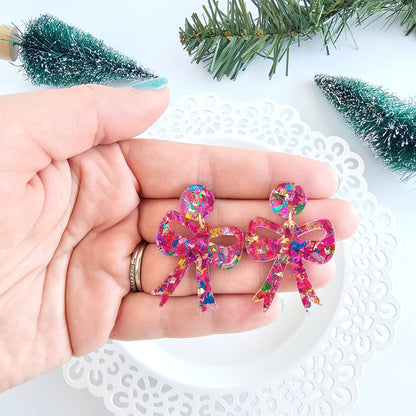 Christmas Bow Earrings