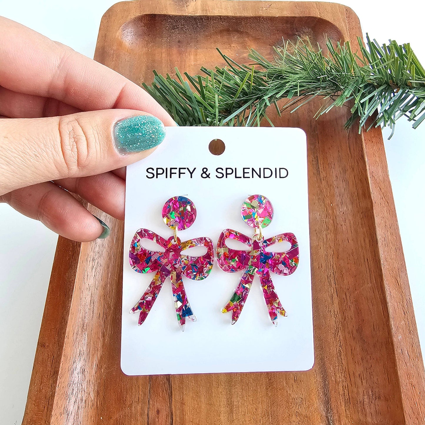 Christmas Bow Earrings