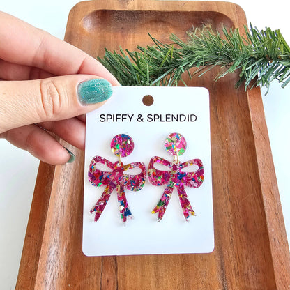 Christmas Bow Earrings