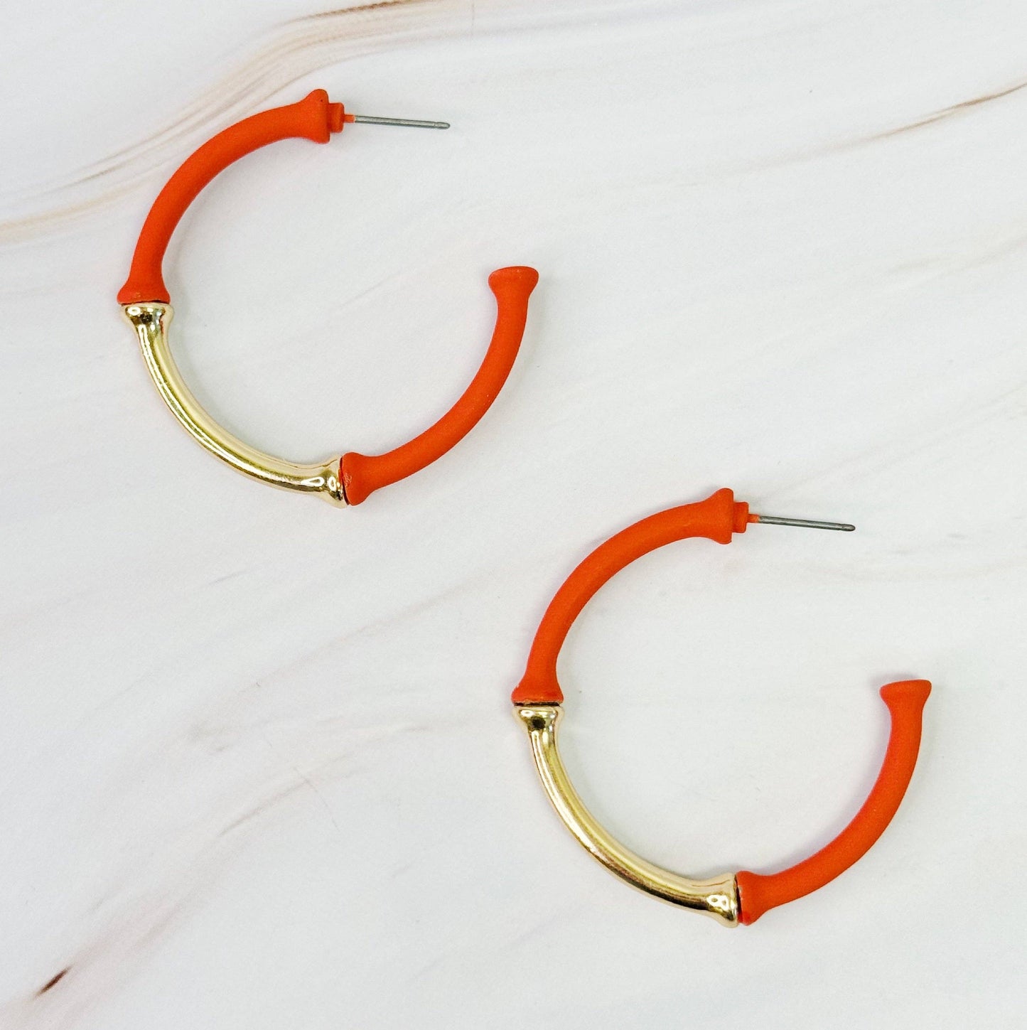 Bamboo Hoop Earrings