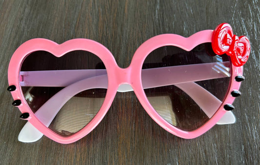Heart Shaped Kids Sunglasses with Bow