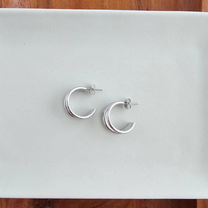 Luxe Treya Hoops - Silver