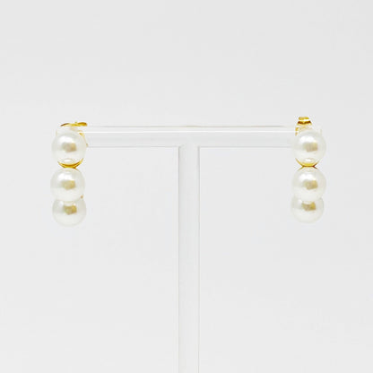 Andante Pearl Hoop Earrings