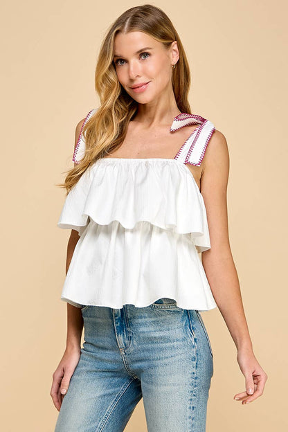 Sunny Days Top-white