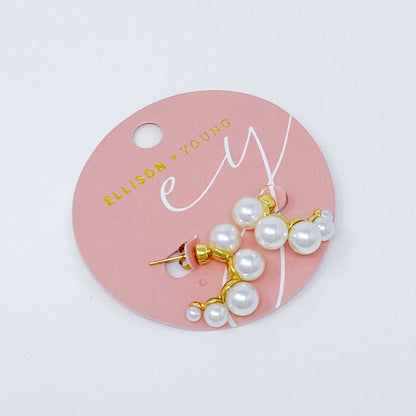 Andante Pearl Hoop Earrings