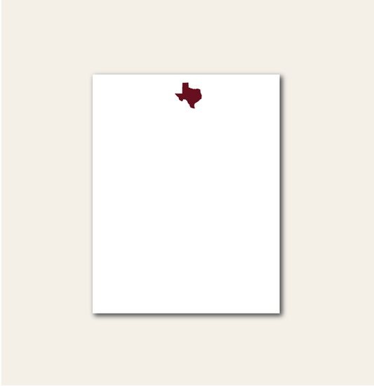 Maroon Texas Notepad | Graduation Gift, Texas A&M Aggies