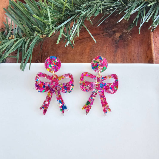 Christmas Bow Earrings